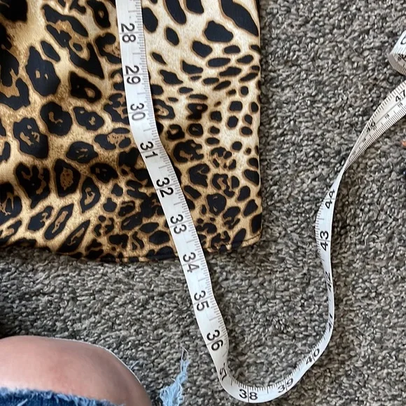 BB DAKOTA Ruched Drawstring Leopard Print Skirt - Picture 7 of 9